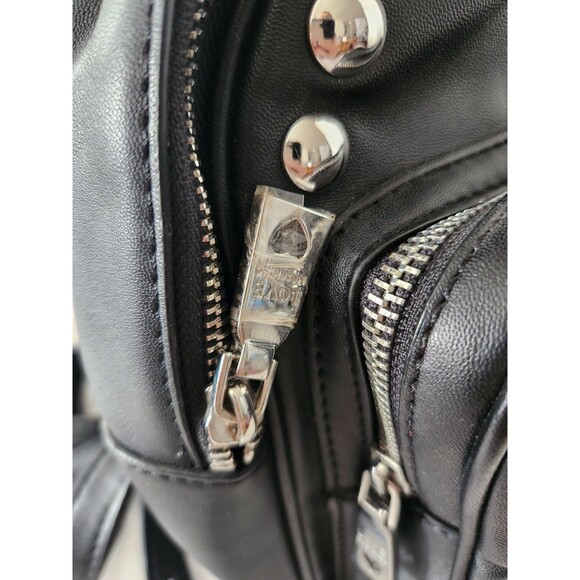 Love Moschino Studded Faux Leather Backpack Black Excellent
